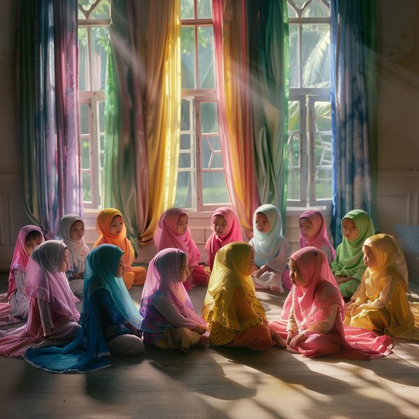 Jilbabs colorés pour l'éducation à la pudeur des enfants